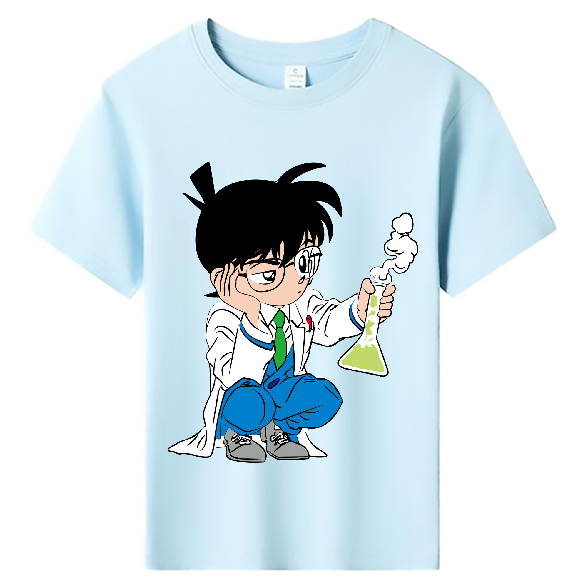 （画像用） 名探偵コナン 江戸川 コナン Detective Conan Conan Edogawa 綿100％キッズTシャツ（フロントプリント）